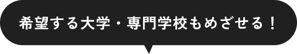 希望する大学・専門学校もめざせる!